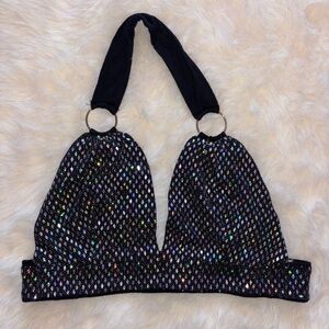 Hot & Delicious Black Top with Colorful Sparkle